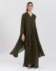 AIDY DRESS IN DARK ARMY GREEN