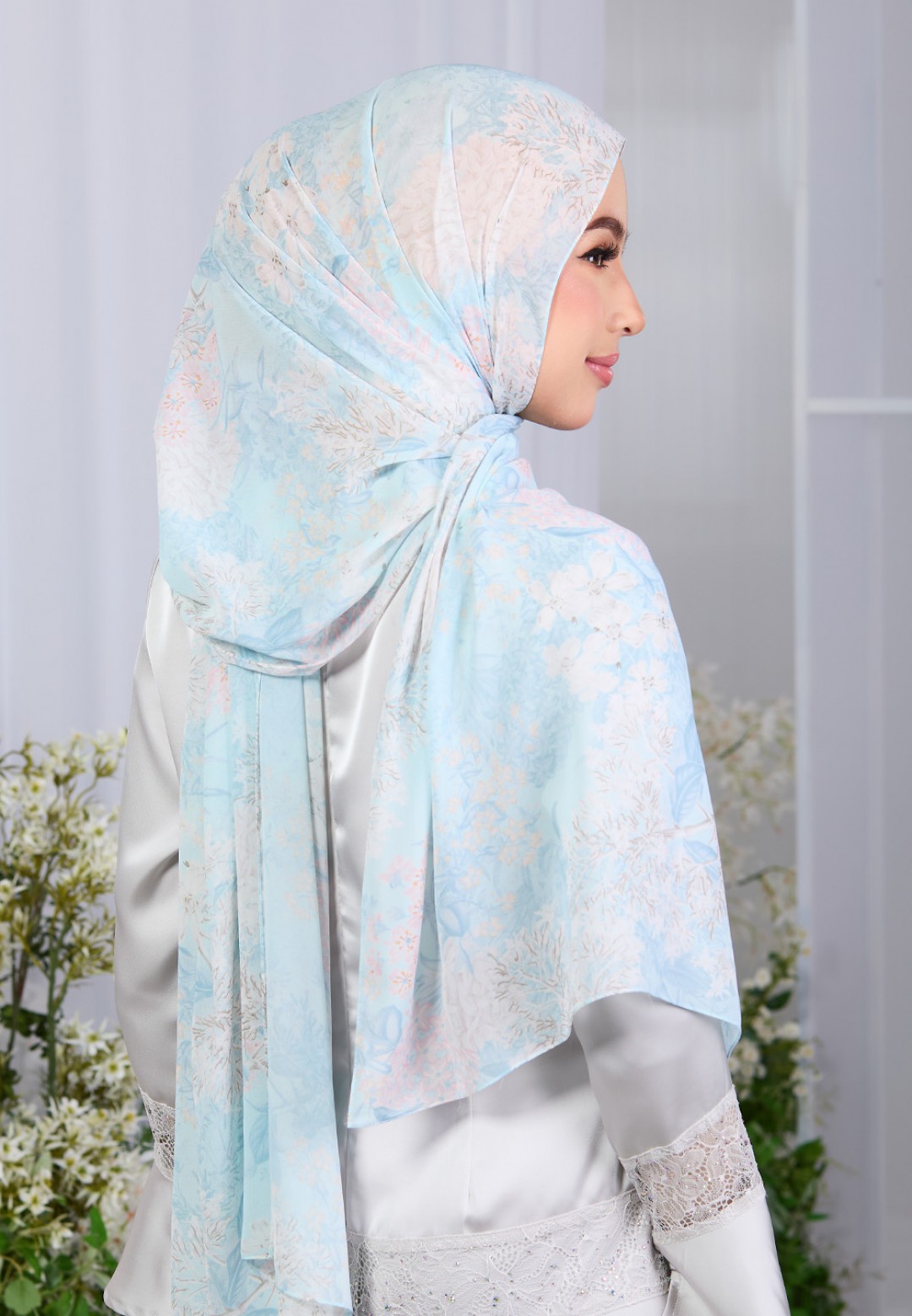 SHAWL VELVET BLOOM PRINTED