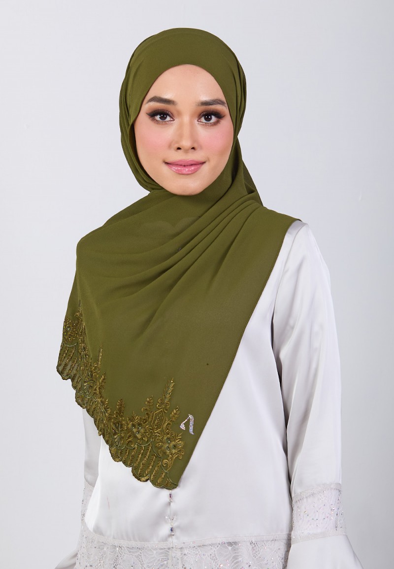 SHAWL MARHAYNE PLAIN EMBROIDERY DIAMOND