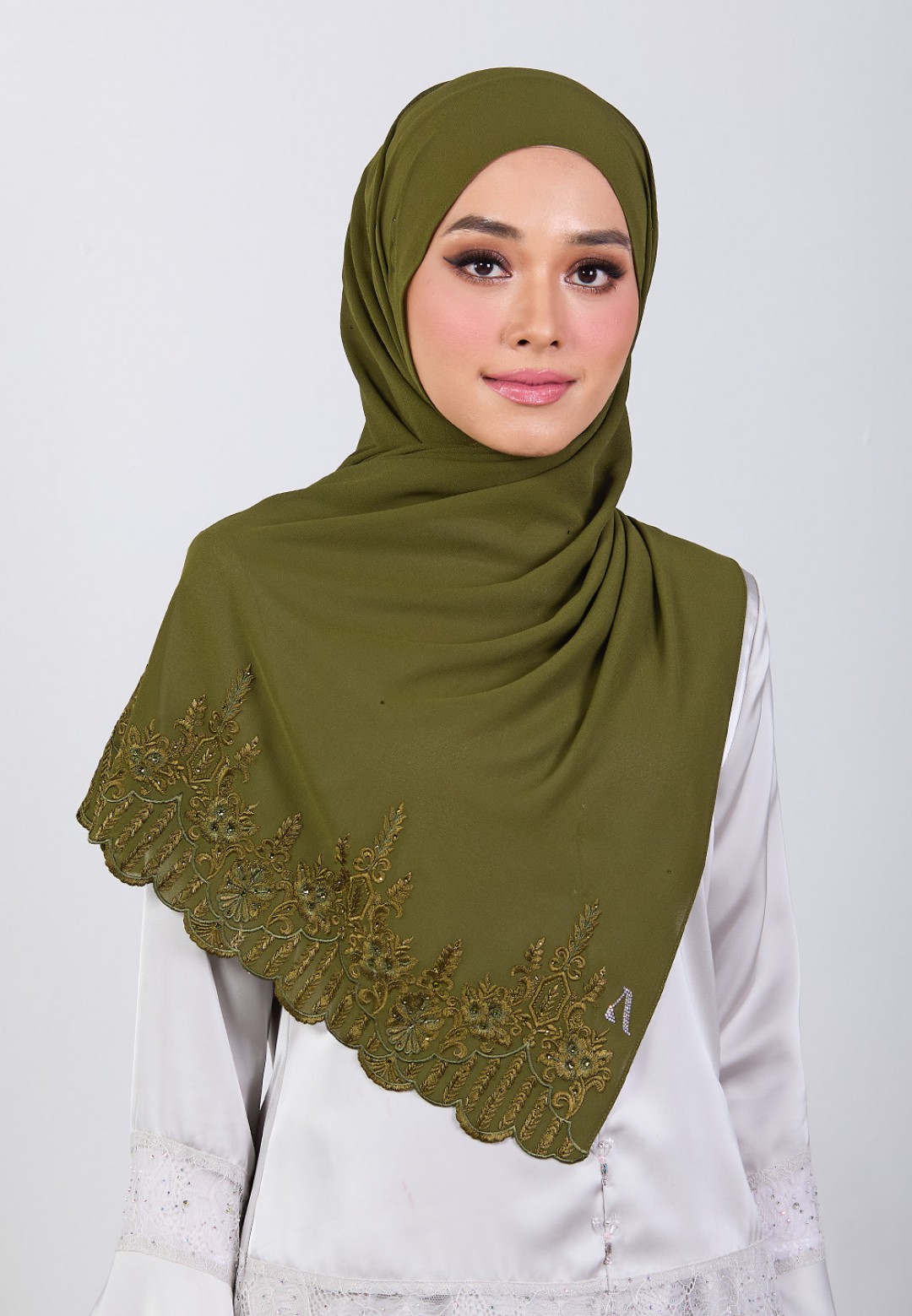 SHAWL MARHAYNE PLAIN EMBROIDERY DIAMOND