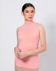 ELORA SLEEVELESS TURTLENECK IN SALMON