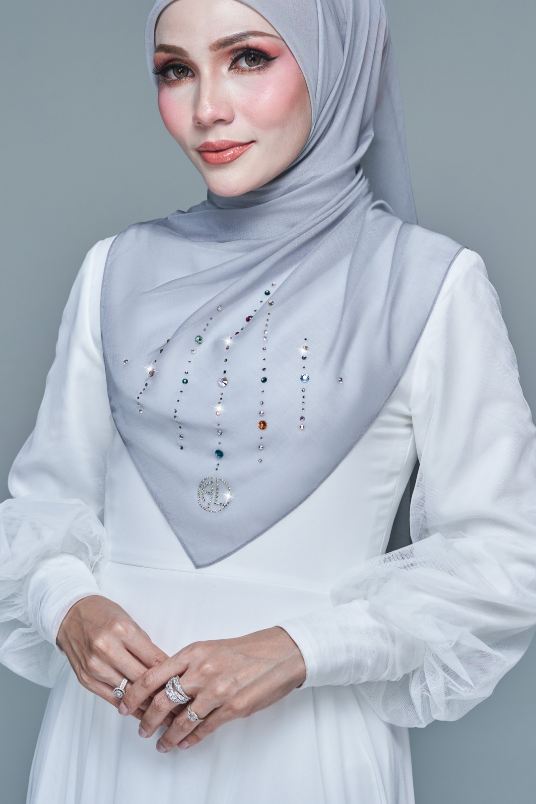 SQ RIKA VOILE PLAIN DIAMOND