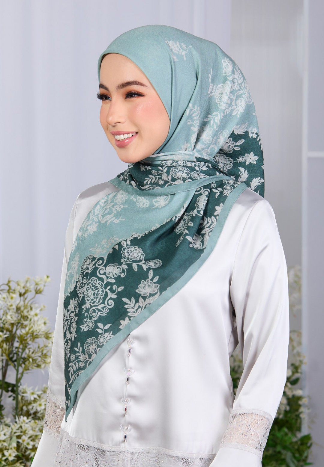 SQ BLOOMIRIS VOILE PRINTED