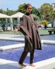 AVANNA KAFTAN IN DARK CHOCOLATE BROWN