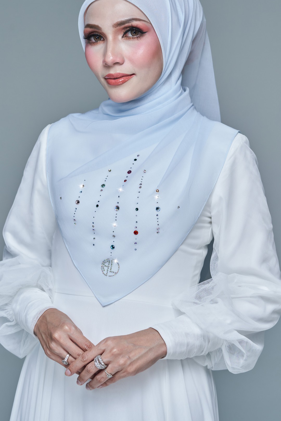 SQ RIKA VOILE PLAIN DIAMOND