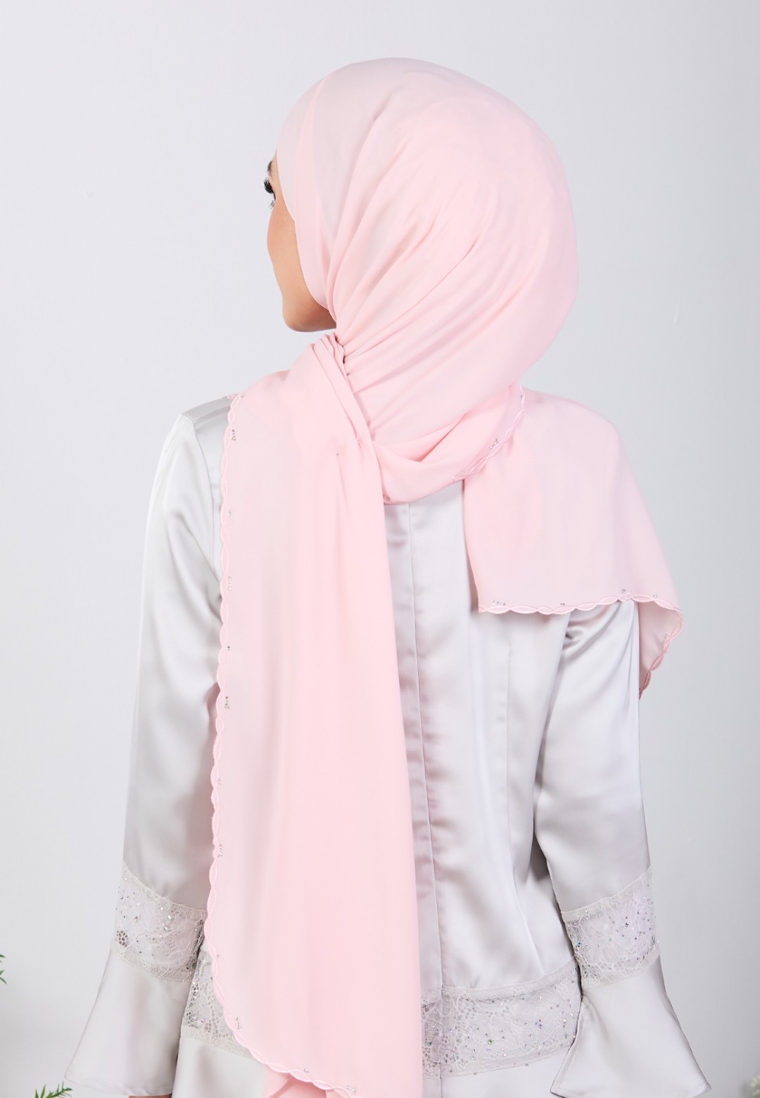 SHAWL BLOOMARIA PLAIN EMBROIDERY DIAMOND