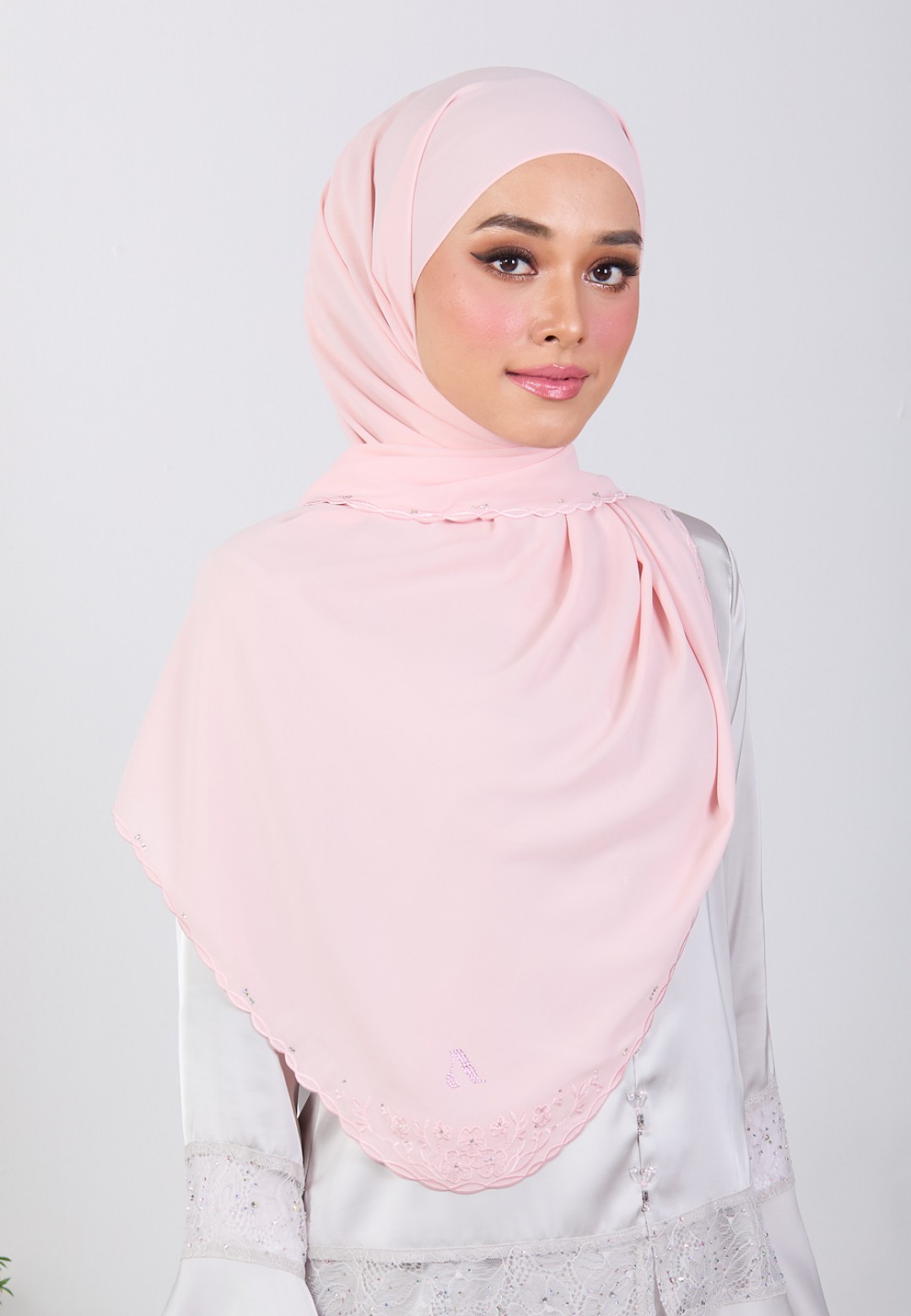SHAWL BLOOMARIA PLAIN EMBROIDERY DIAMOND