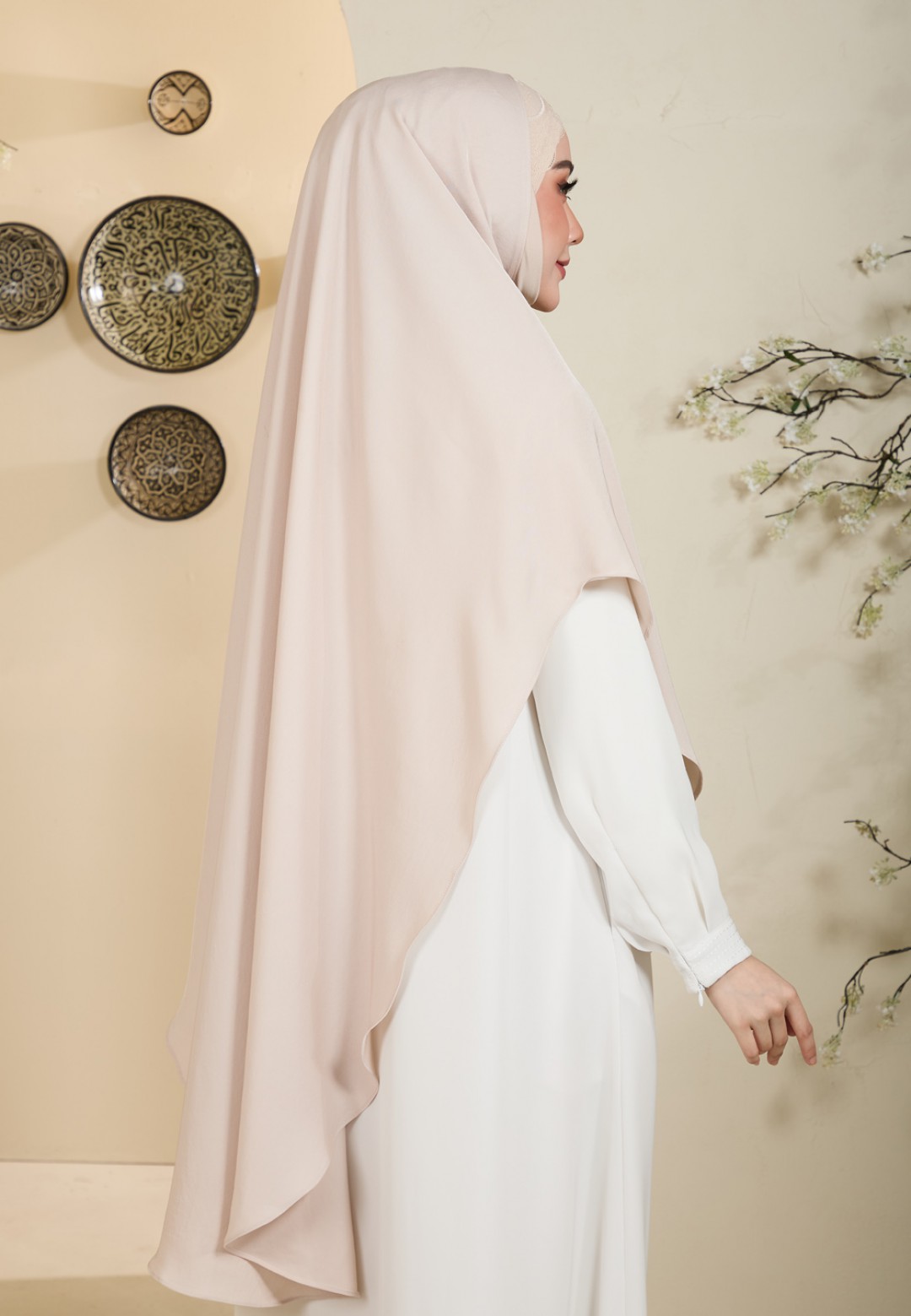 KHIMAR NAJIAH PLAIN LACE