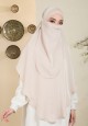 KHIMAR NAJIAH PLAIN LACE IN BEIGE