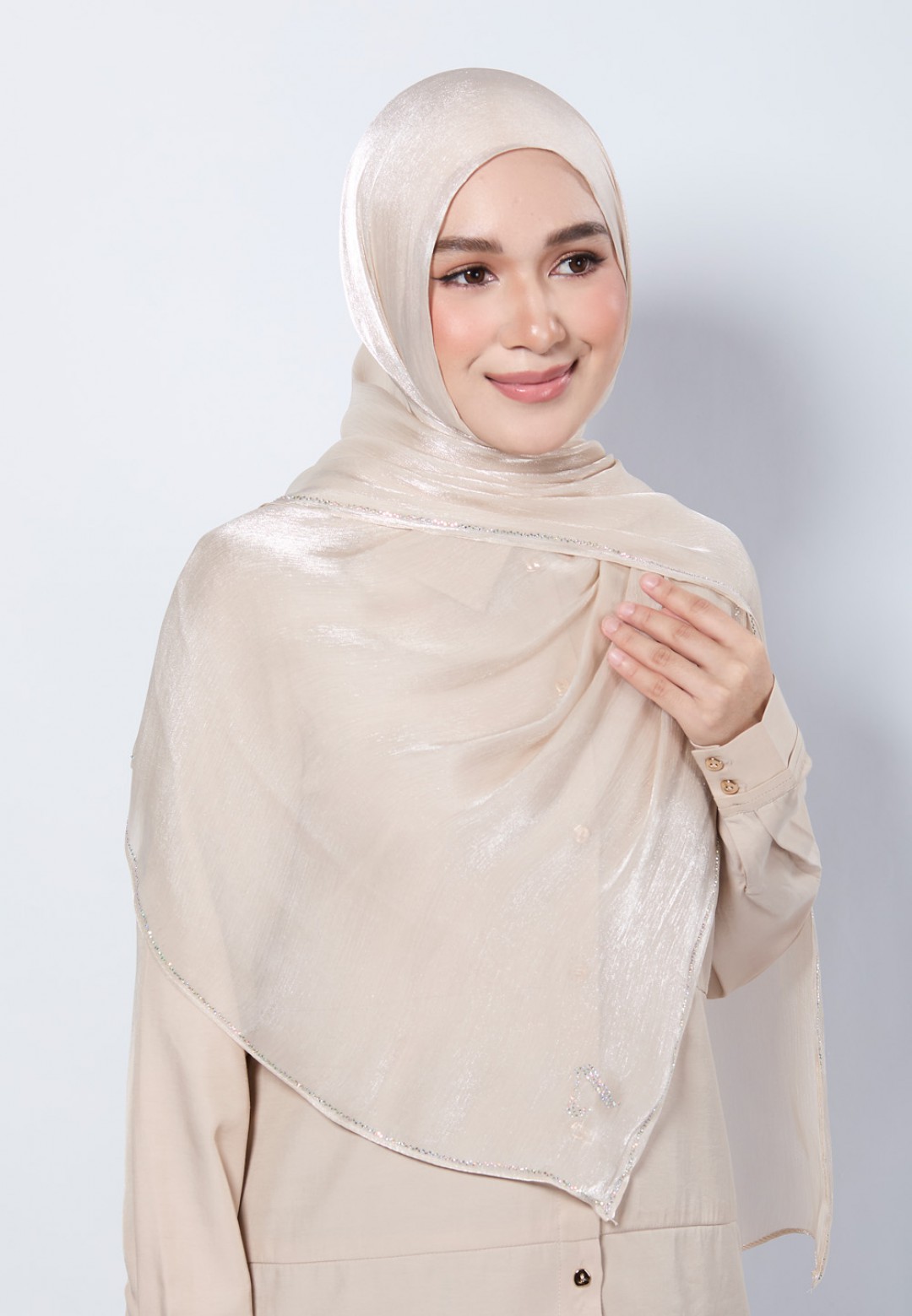 SHAWL GLISTEN SILK PLAIN DIAMOND