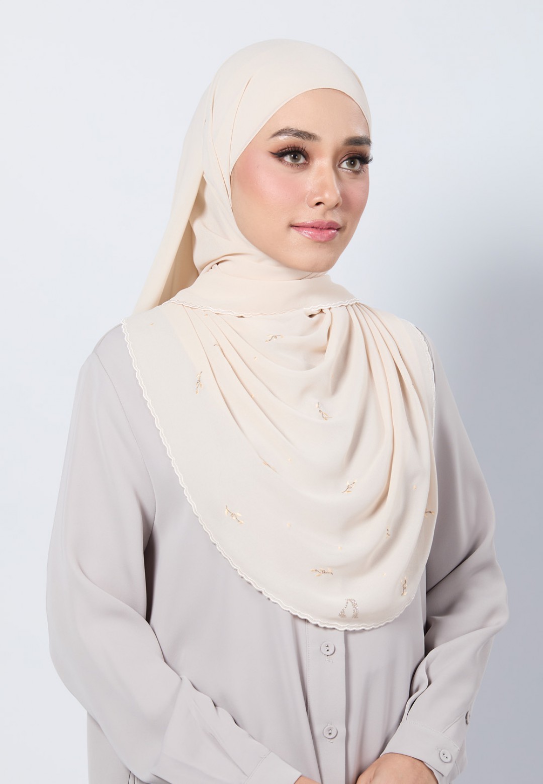 SHAWL ADORA PLAIN EMBROIDERY