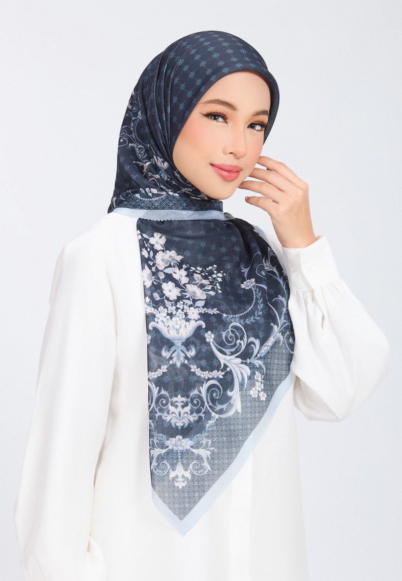 SQ FATYNE VOILE PRINTED LASERCUT