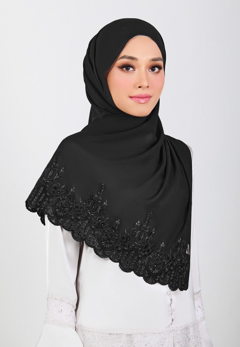 SHAWL MARHAYNE PLAIN EMBROIDERY DIAMOND
