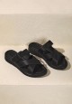 CLAIRE PLATFORM SANDALS IN BLACK