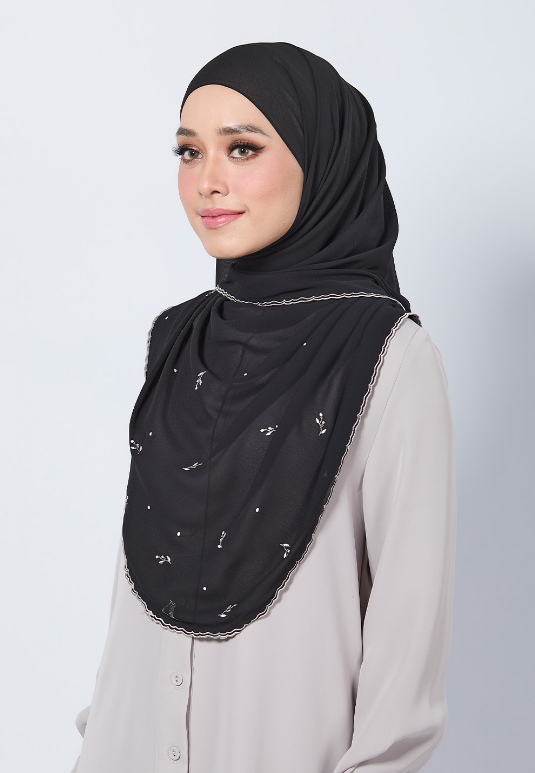 SHAWL ADORA PLAIN EMBROIDERY