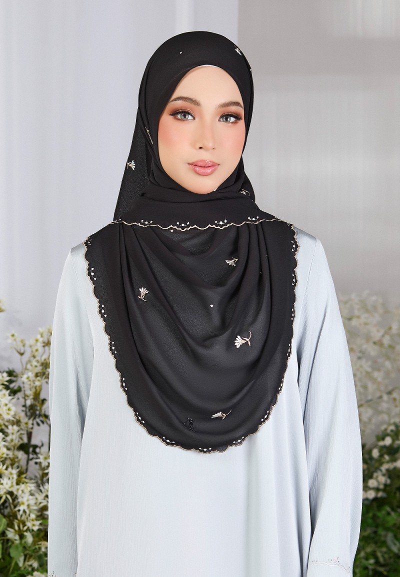SHAWL FIORE PLAIN EMBROIDERY