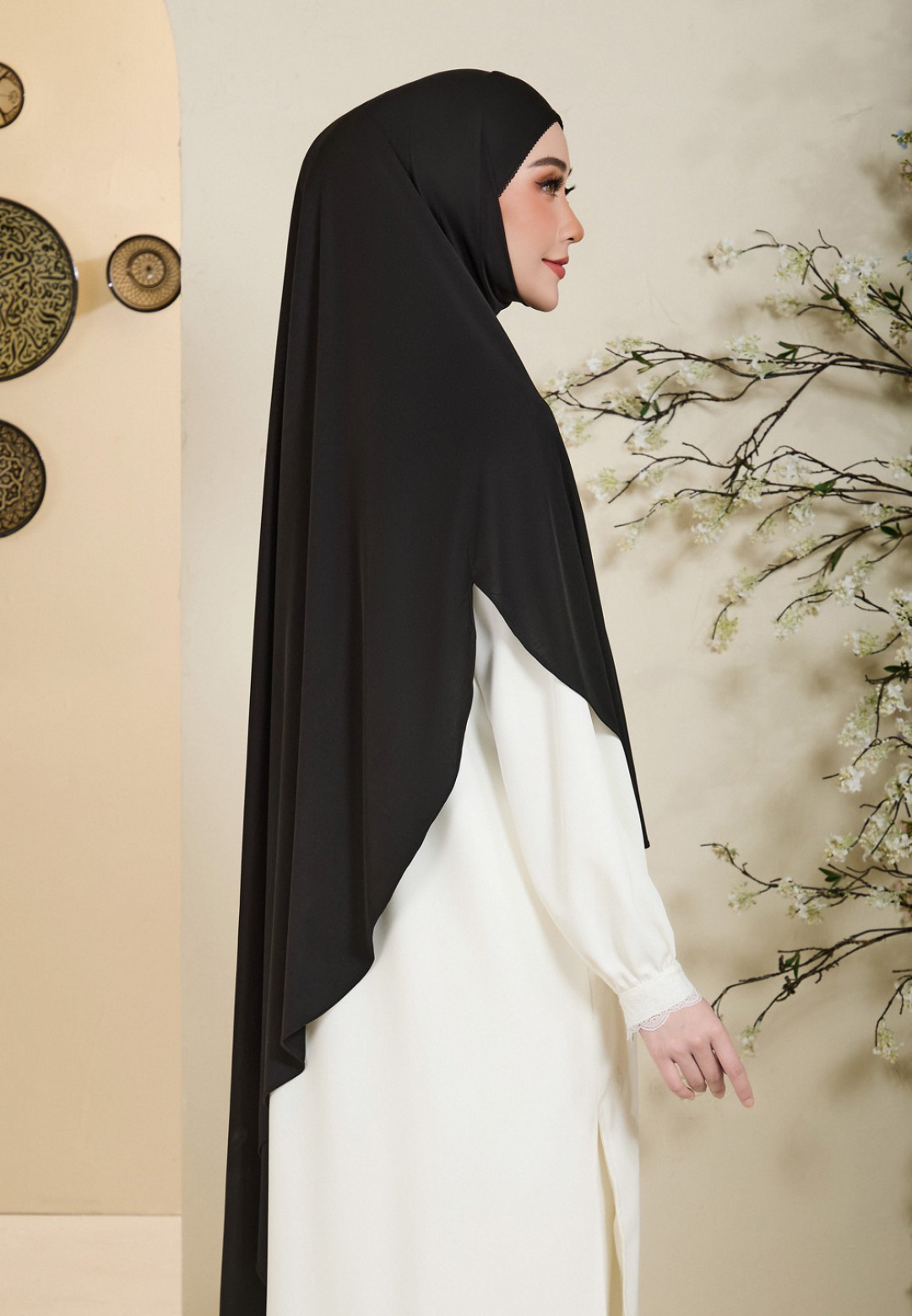 KHIMAR AMAYRA PLAIN LACE