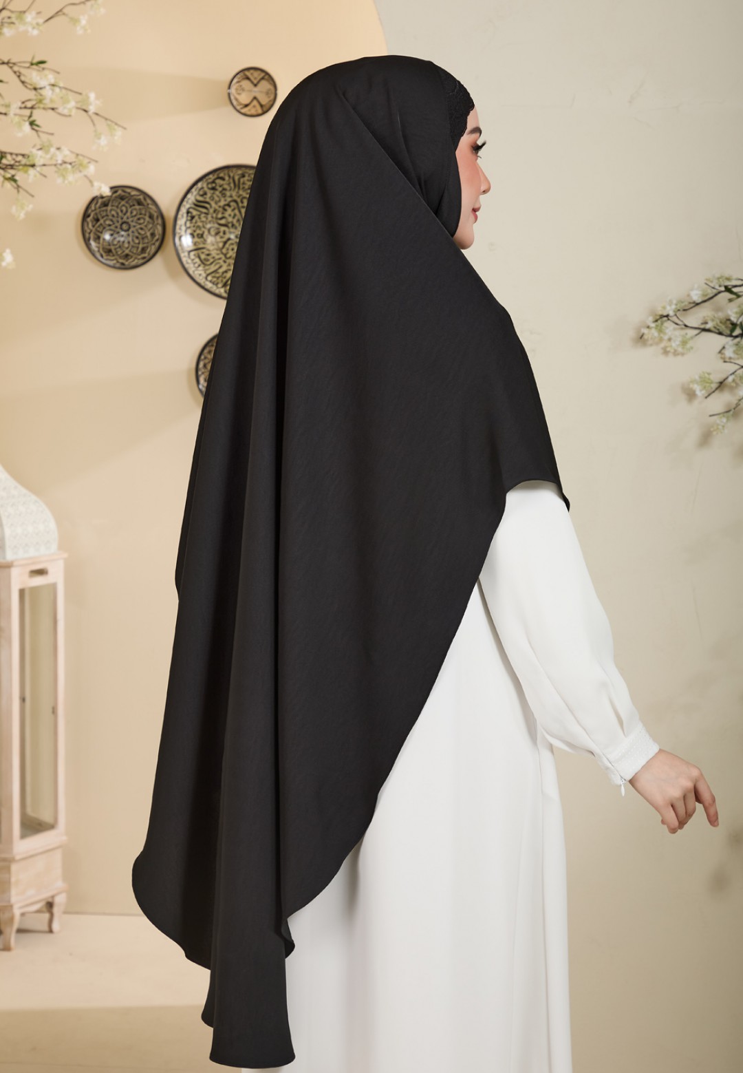 KHIMAR NAJIAH PLAIN LACE