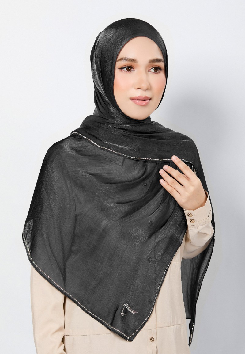 SHAWL GLISTEN SILK PLAIN DIAMOND