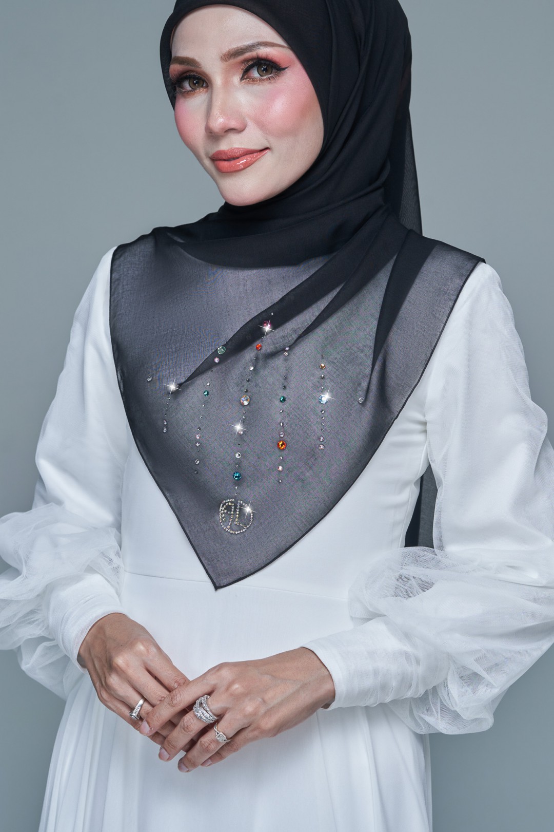 SQ RIKA VOILE PLAIN DIAMOND