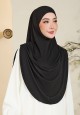 KHIMAR AMAYRA PLAIN LACE IN BLACK