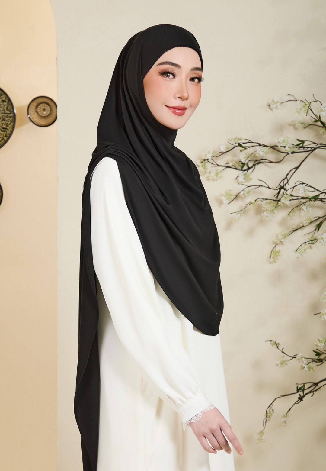 KHIMAR AMAYRA PLAIN LACE