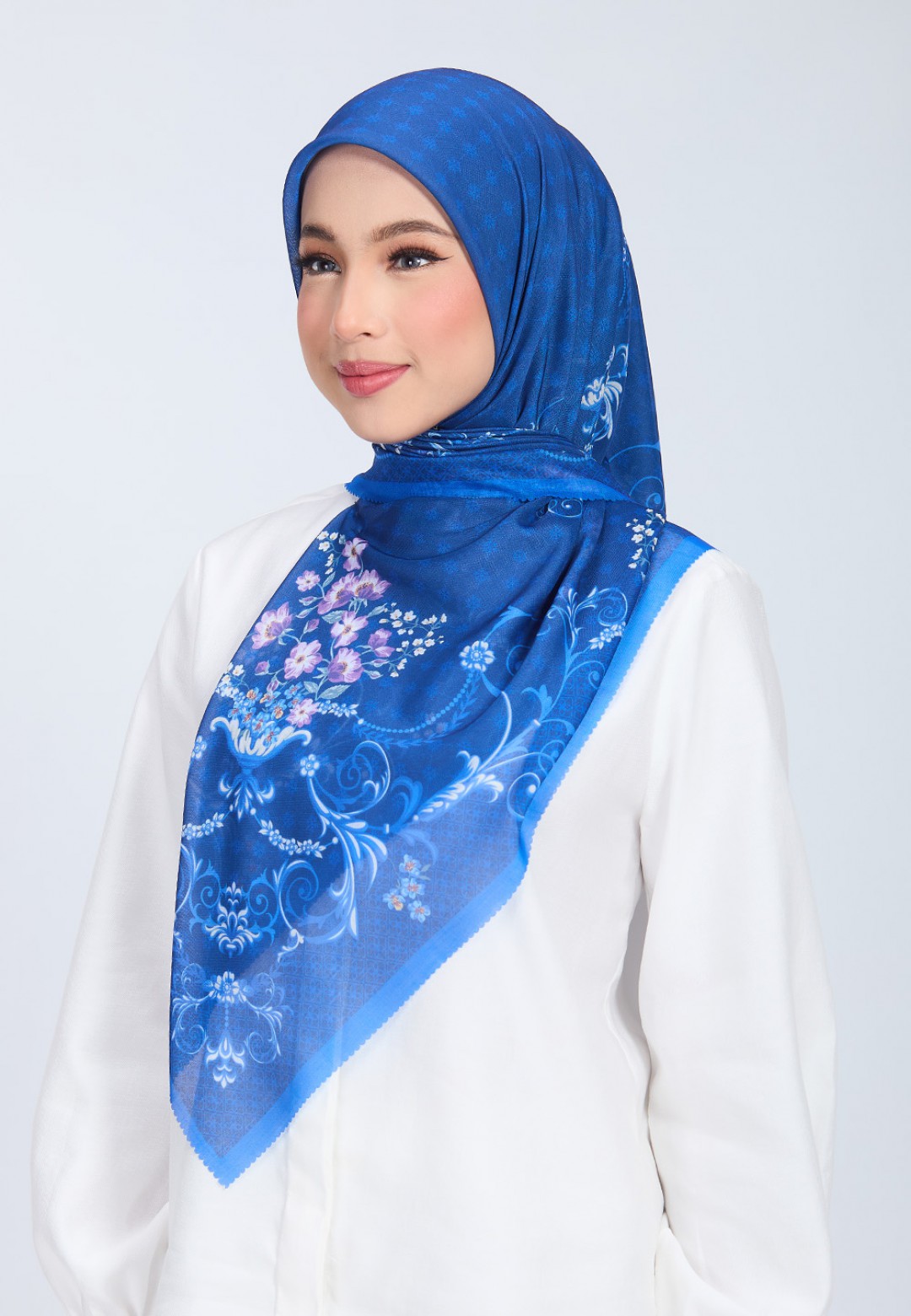 SQ FATYNE VOILE PRINTED LASERCUT