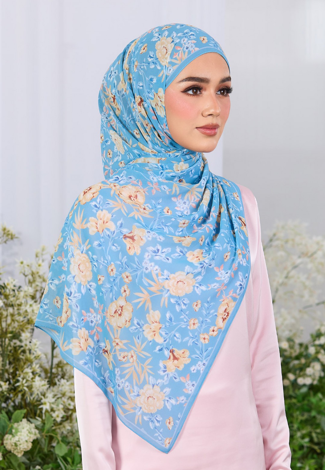SHAWL BLOOMLET PRINTED