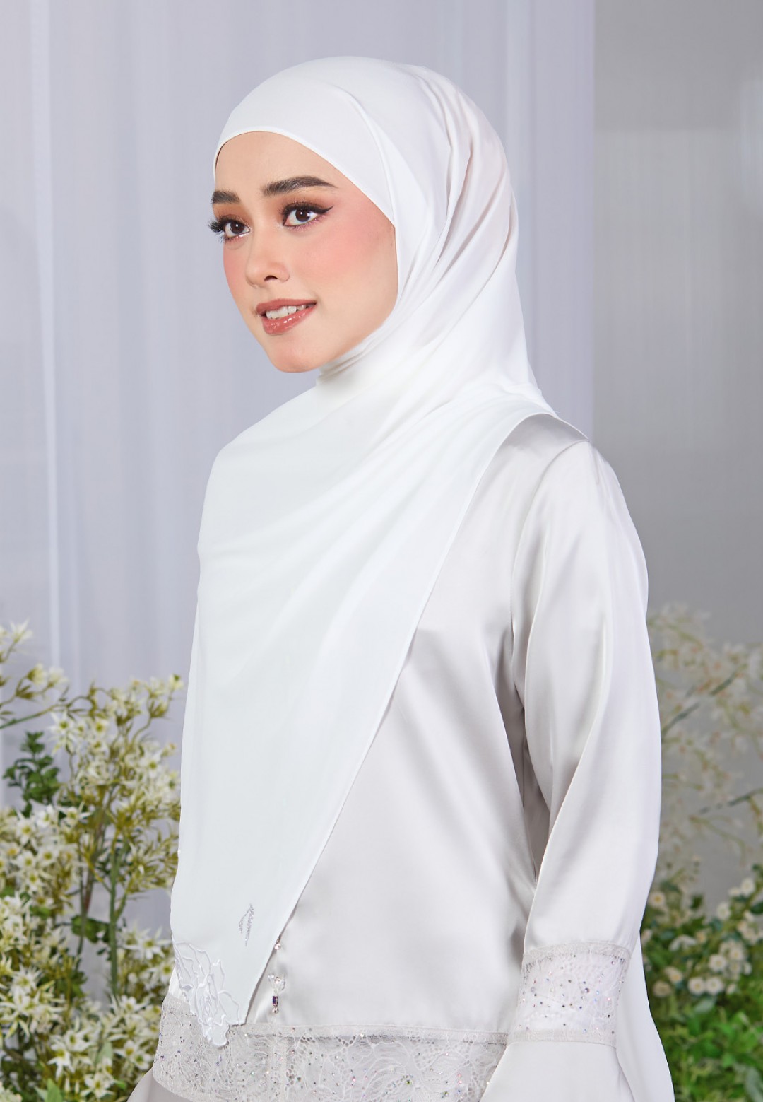 SHAWL ROSELITH PLAIN EMBROIDERY