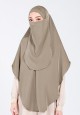 KHIMAR NAJIAH PLAIN LACE IN BROWN