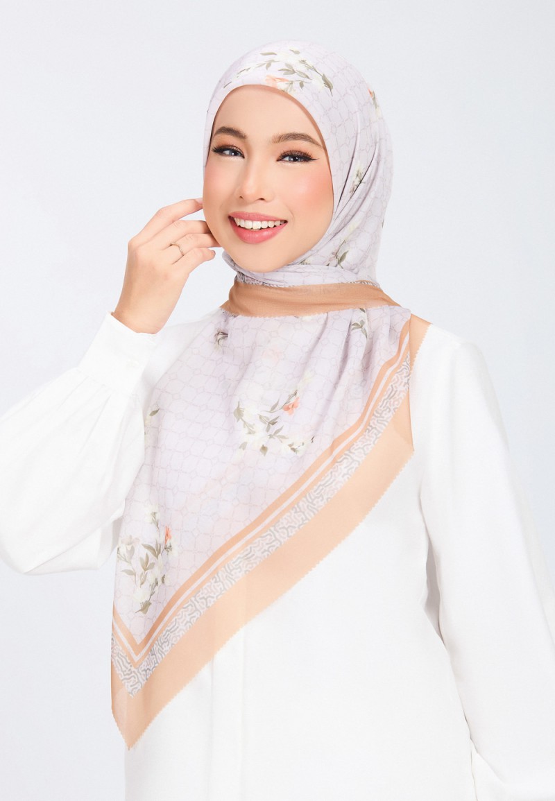 SQ TAMRAH VOILE PRINTED LASERCUT
