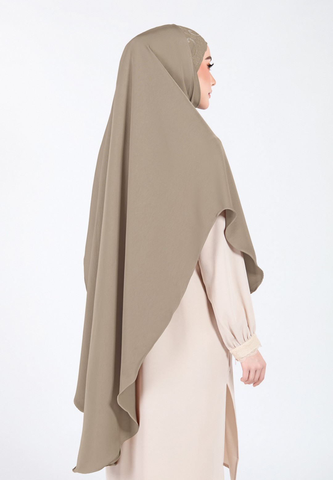 KHIMAR NAJIAH PLAIN LACE