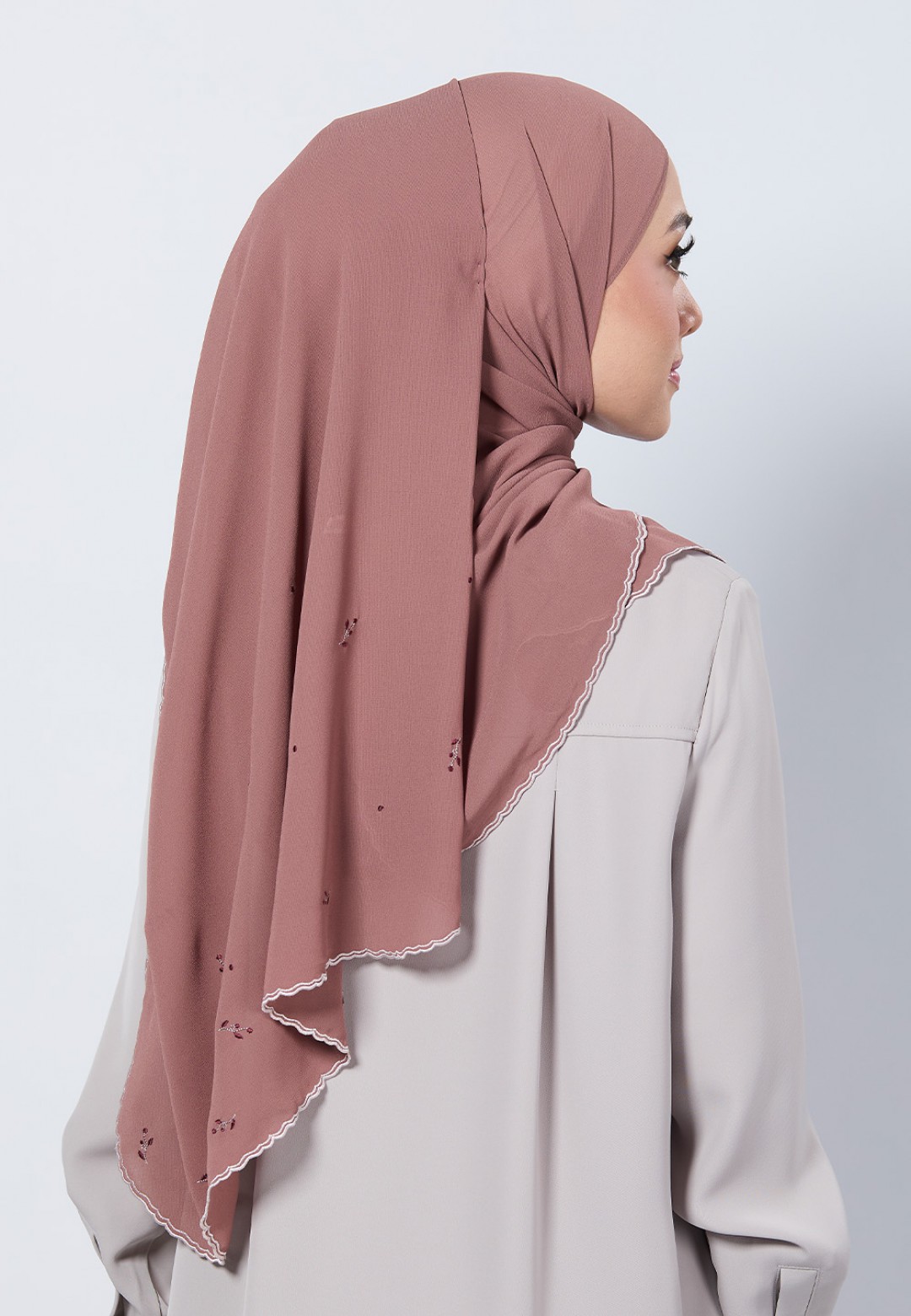 SHAWL ADORA PLAIN EMBROIDERY