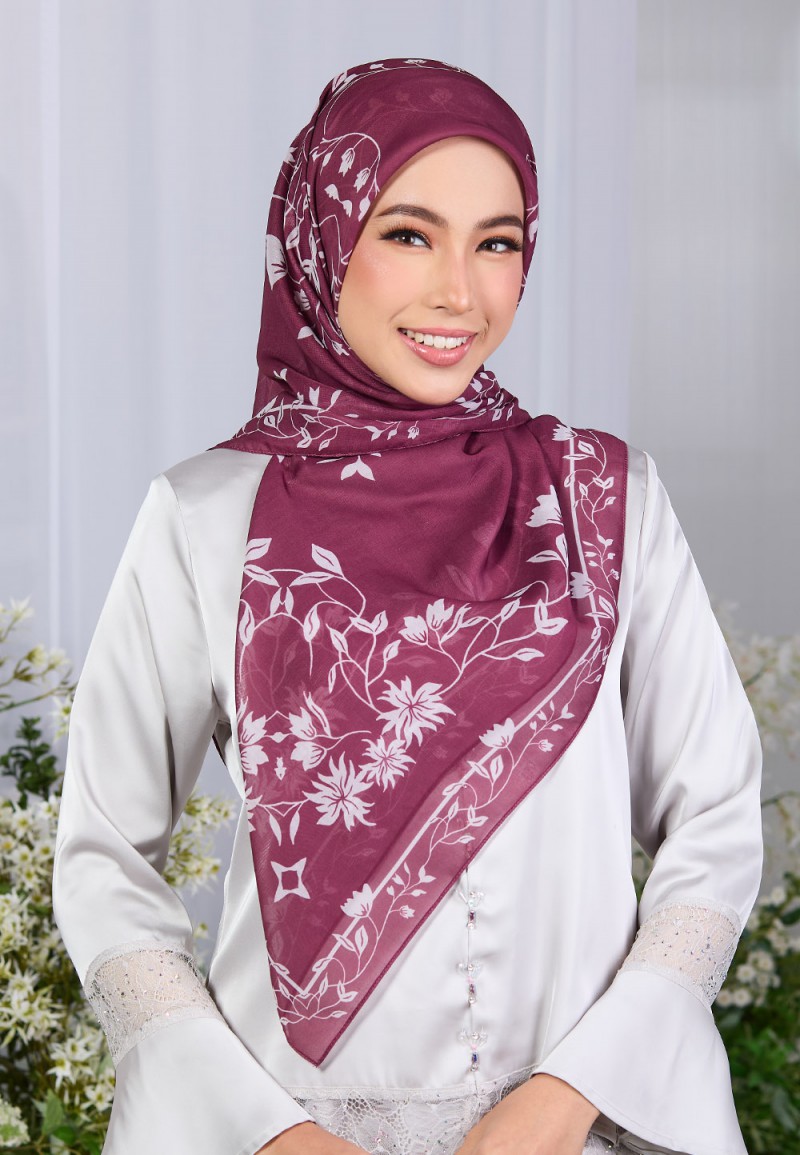 SQ SUMEYYAH VOILE PRINTED LASERCUT