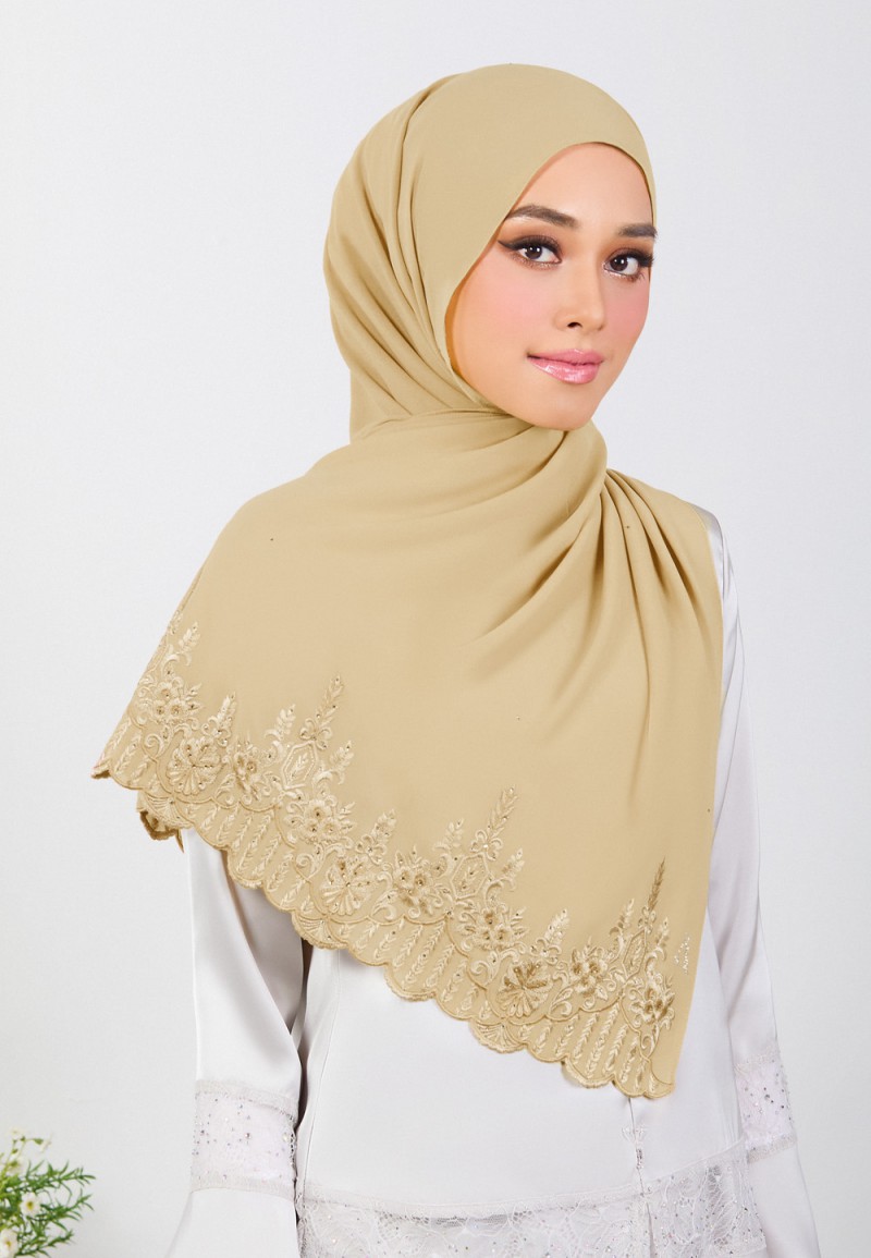 SHAWL MARHAYNE PLAIN EMBROIDERY DIAMOND