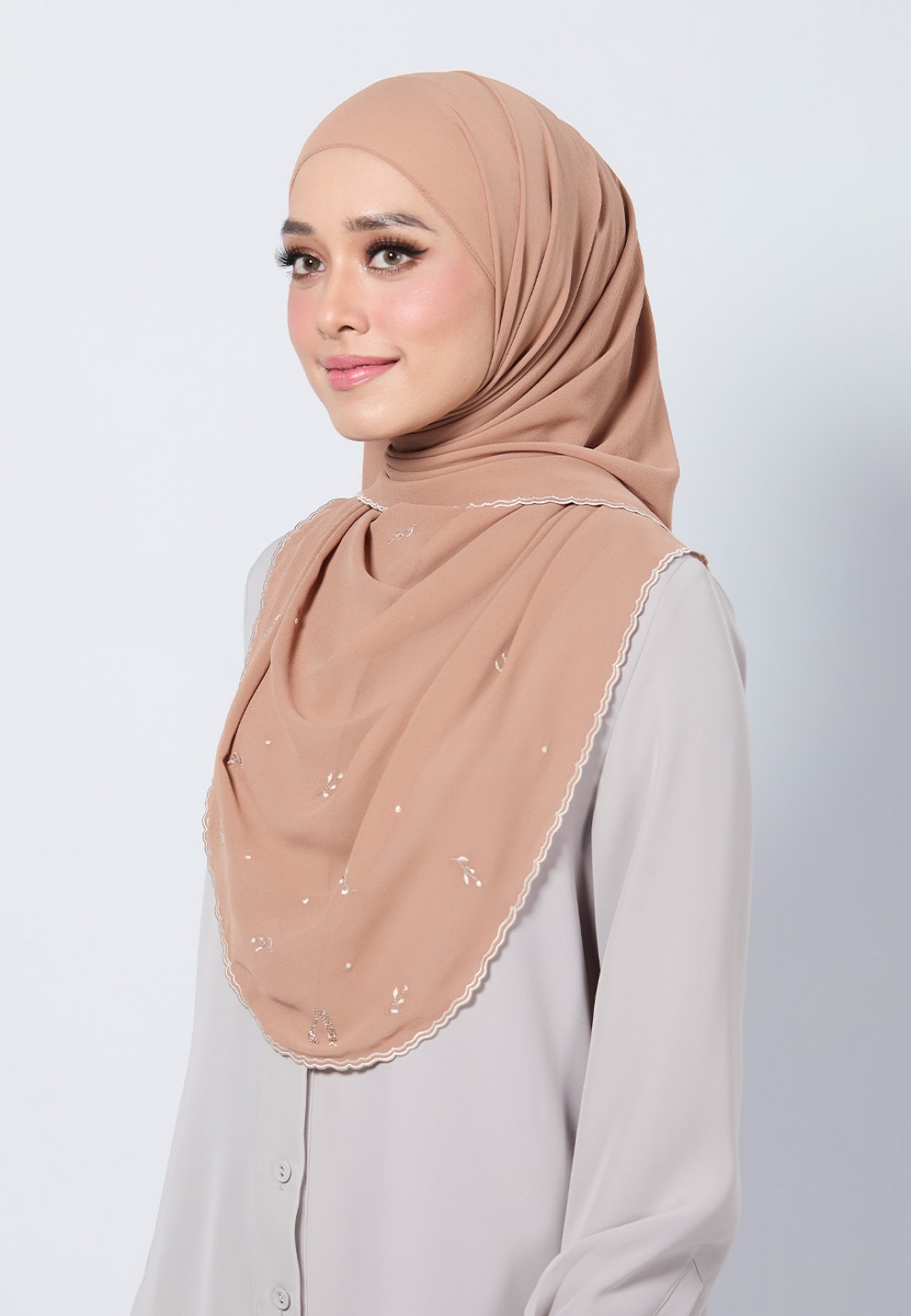 SHAWL ADORA PLAIN EMBROIDERY