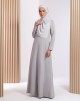 BUSHRA JUBAH IN LIGHT GREY