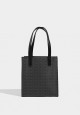 ICONIC LEATHER TOTE BAG IN BLACK (MINI)