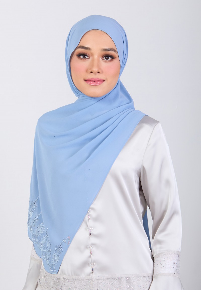 SHAWL NABIELAH PLAIN EMBROIDERY DIAMOND