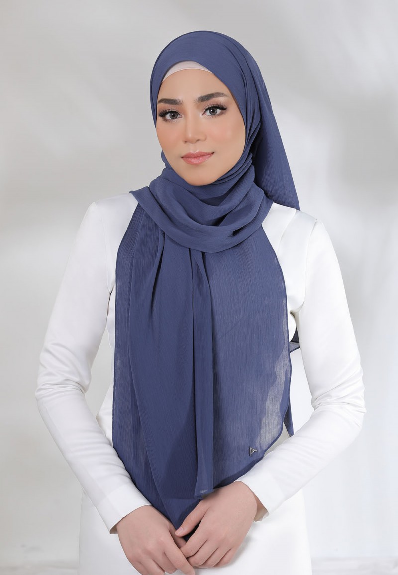 SHAWL CREASE CHIFFON PLAIN 79