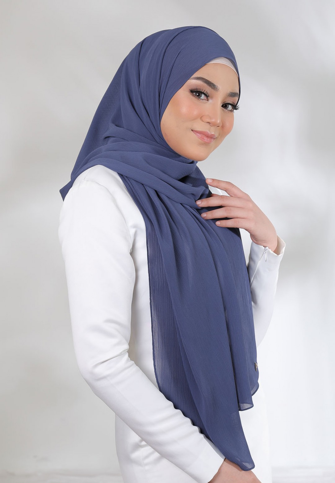 SHAWL CREASE CHIFFON PLAIN 79