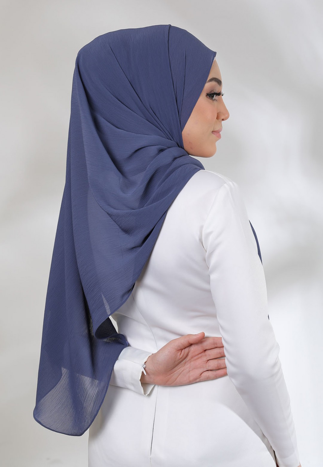 SHAWL CREASE CHIFFON PLAIN 79