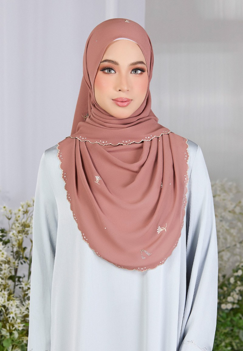 SHAWL FIORE PLAIN EMBROIDERY