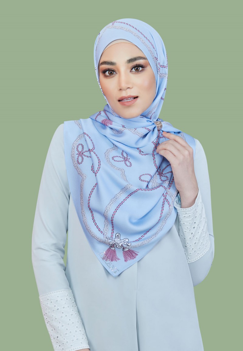 SHAWL TWIN TASSEL PTD 219
