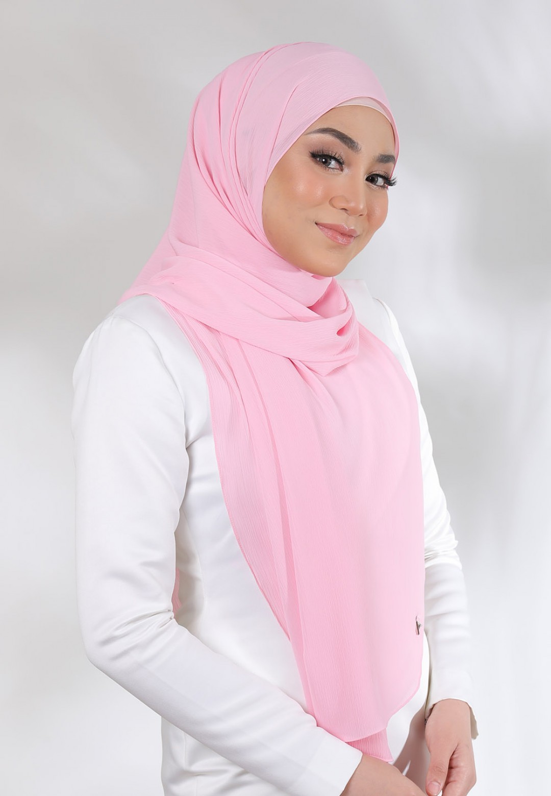 SHAWL CREASE CHIFFON PLAIN 79