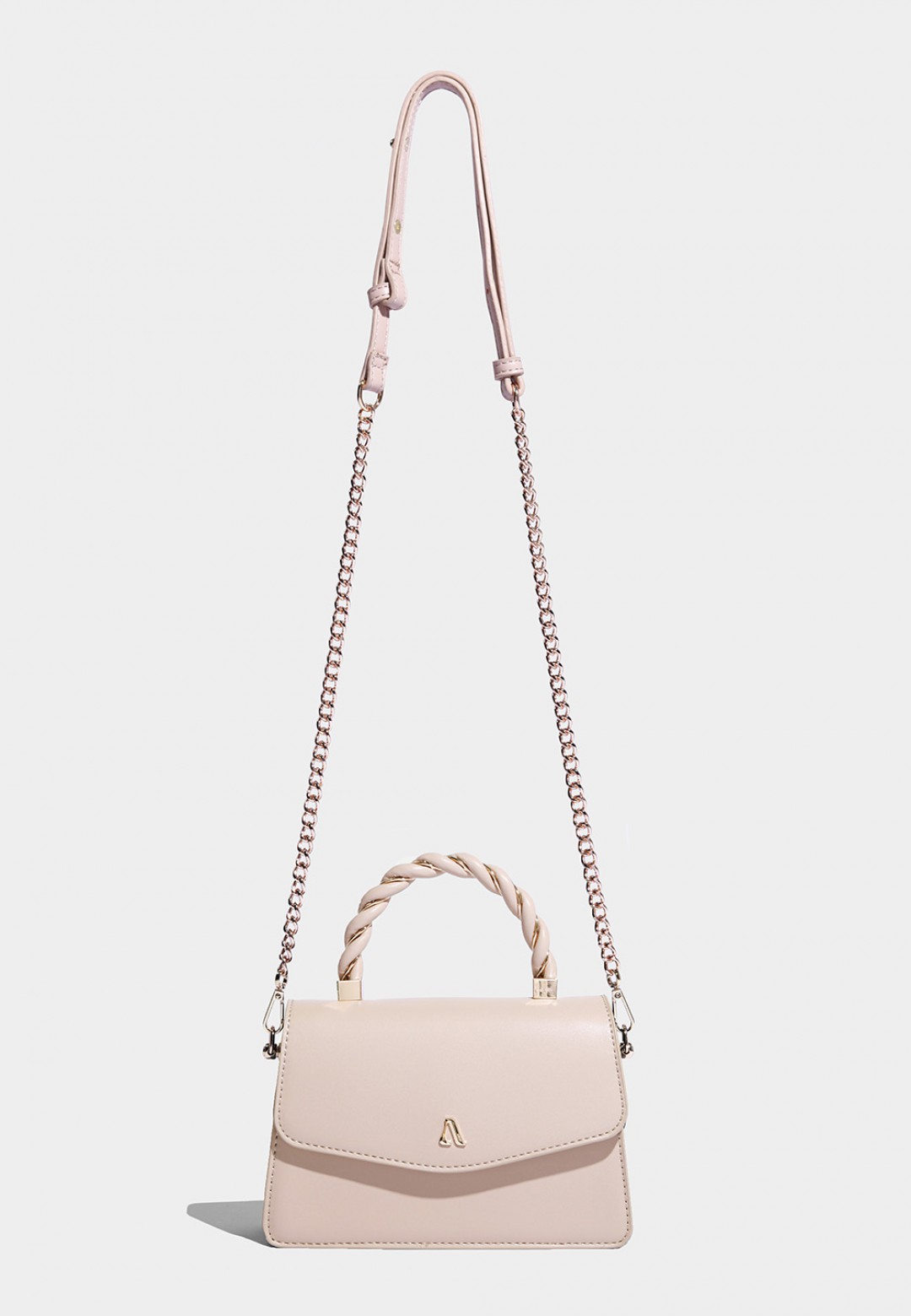 TWISTED TOP HANDLE BAG