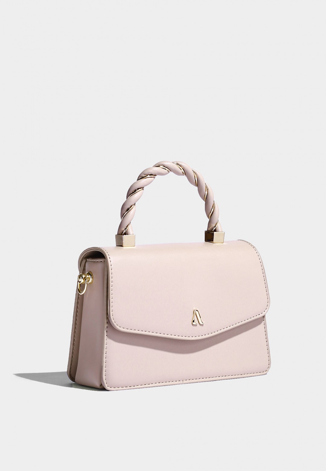 TWISTED TOP HANDLE BAG