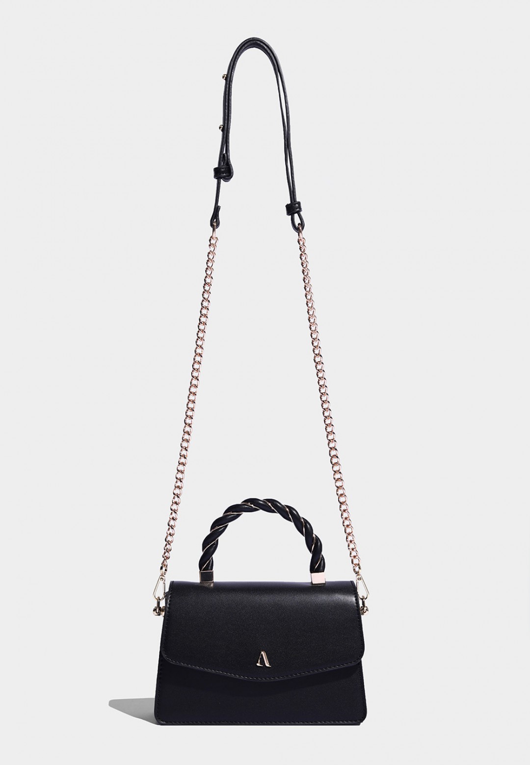 TWISTED TOP HANDLE BAG