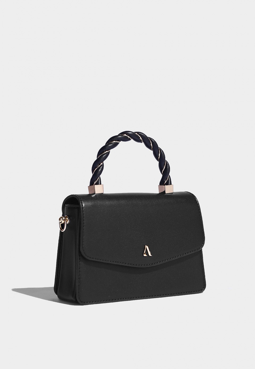 TWISTED TOP HANDLE BAG