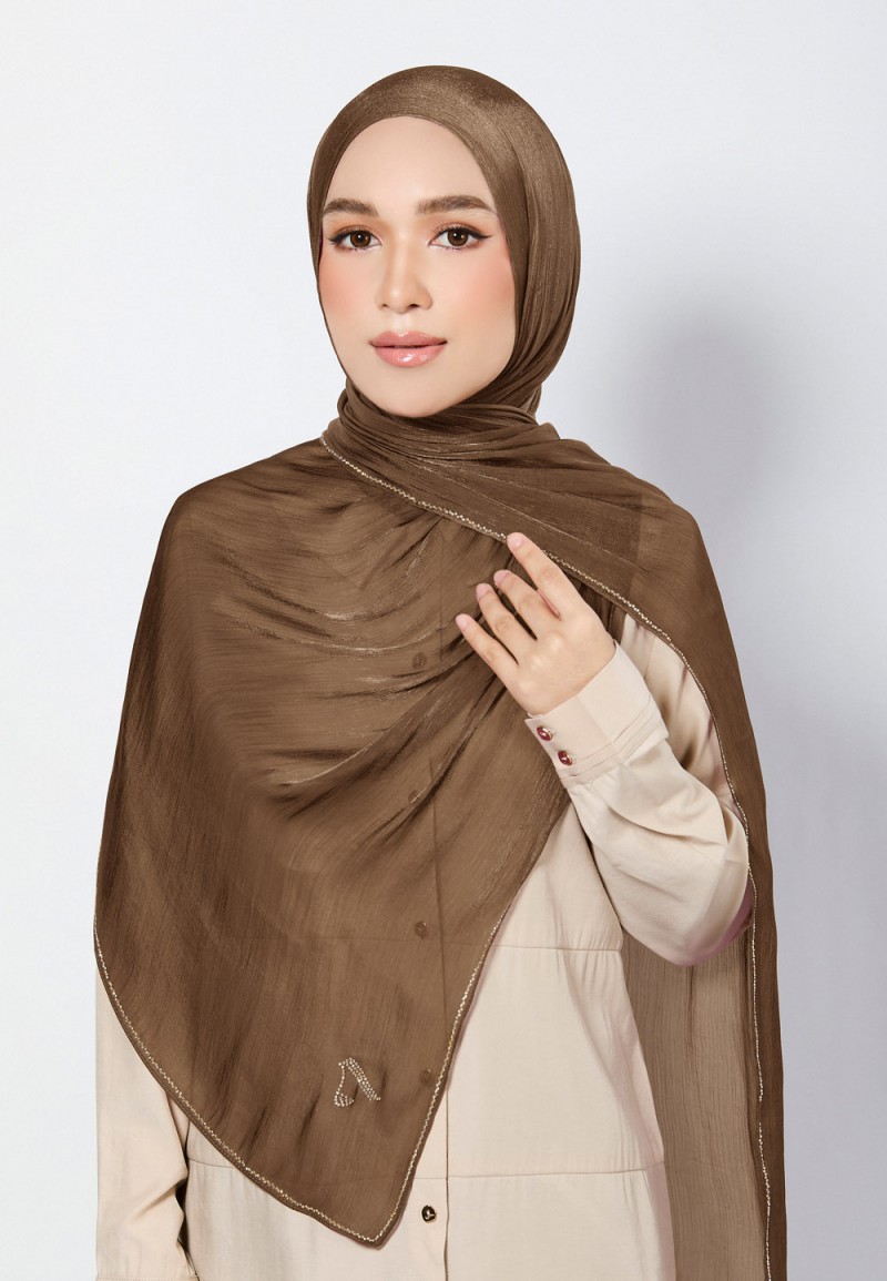 SHAWL GLISTEN SILK PLAIN DIAMOND